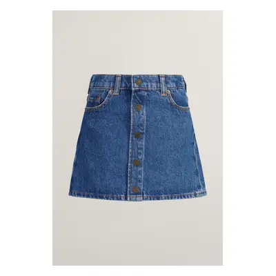 SUKNĚ GANT DENIM MINI SKIRT MID BLUE