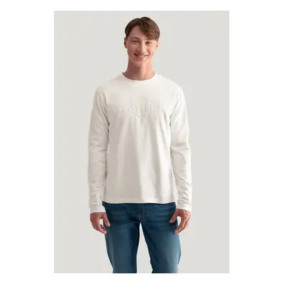 TRIČKO GANT REG TONAL SHIELD LS T-SHIRT EGGSHELL