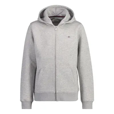 MIKINA GANT SHIELD ZIP HOODIE LIGHT GREY MELANGE