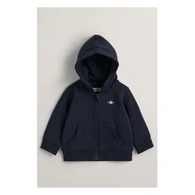 MIKINA GANT SHIELD ZIP HOODIE EVENING BLUE