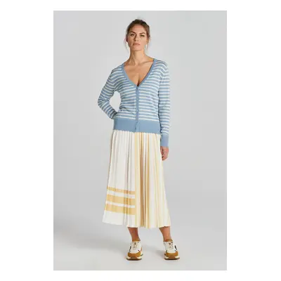 KARDIGAN GANT FINE KNIT STRIPED CARDIGAN DOVE BLUE