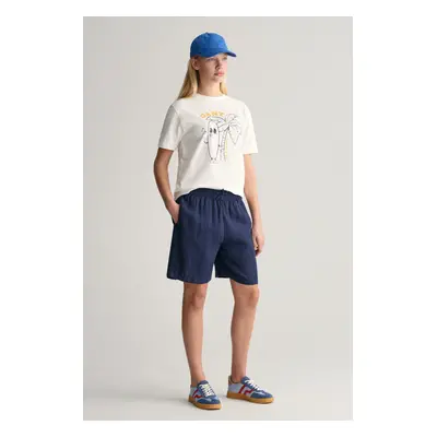 ŠORTKY GANT RELAXED LINEN SHORTS MARINE