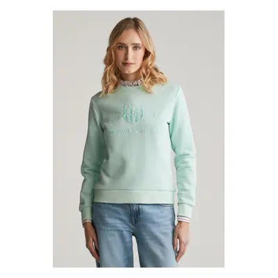 MIKINA GANT REG TONAL SHIELD C-NECK SWEAT FADED MINT