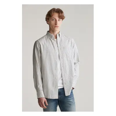 KOŠILE GANT REG ARCHIVE OXFORD STRIPE SHIRT EGGSHELL