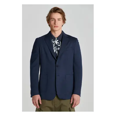 SAKO GANT SLIM JERSEY BLAZER MARINE