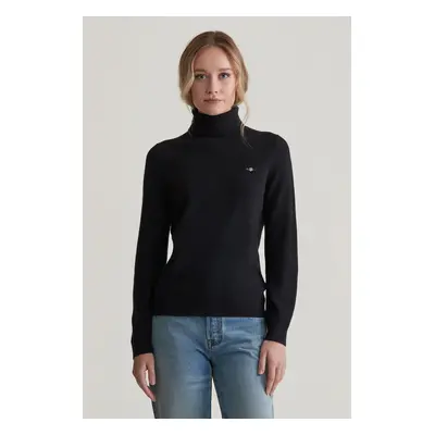 ROLÁK GANT EXTRAFINE LAMBSWOOL ROLLNECK BLACK