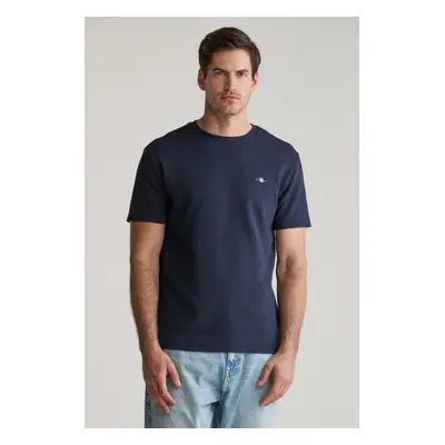 TRIČKO GANT TEXTURE SS TSHIRT EVENING BLUE