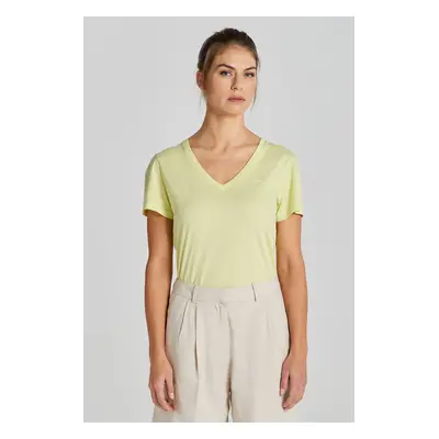 TRIČKO GANT REG SUNFADED SS V-NECK T-SHIRT PASTEL LIME