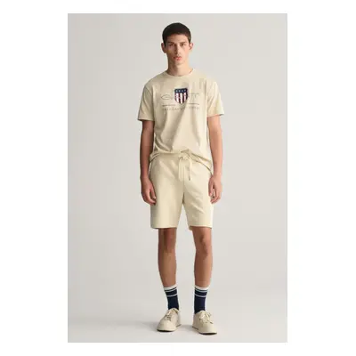 TEPLÁKOVÉ ŠORTKY GANT REG SHIELD SWEAT SHORTS SILKY BEIGE