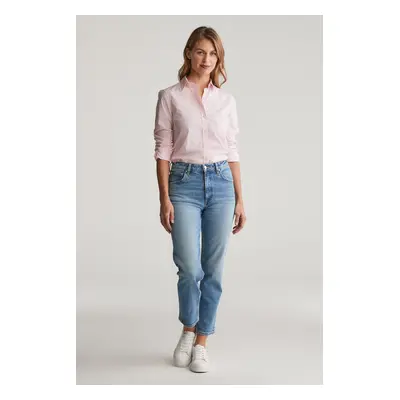 DŽÍNY GANT STRAIGHT CROPPED JEANS MID BLUE ARCHIVE