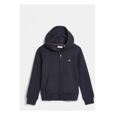 MIKINA GANT SHIELD ZIP HOODIE EVENING BLUE