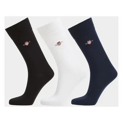 PONOŽKY GANT SHIELD SOCKS 3-PACK BLACK