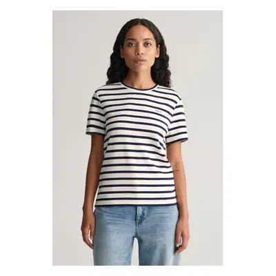 TRIČKO GANT STRIPED SS T-SHIRT CLASSIC BLUE