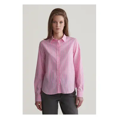 KOŠILE GANT REG POPLIN STRIPED SHIRT CANDY PINK