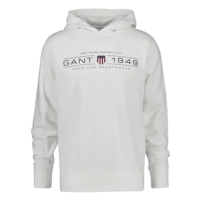 MIKINA GANT GRAPHIC HOODIE EGGSHELL