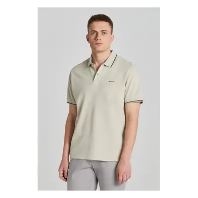 POLOKOŠILE GANT TIPPING SS PIQUE RUGGER SILKY BEIGE