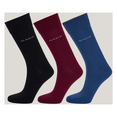 PONOŽKY GANT SOFT COTTON SOCKS 3-PACK VINTAGE BLUE