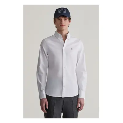 KOŠILE GANT SLIM OXFORD STRETCH SHIRT WHITE