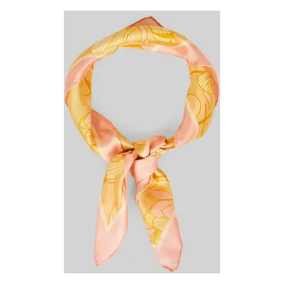 ŠÁTEK GANT MAGNOLIA PRINT SILK SCARF DUSTY YELLOW