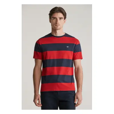 TRIČKO GANT BAR STRIPE SS T-SHIRT RUBY RED