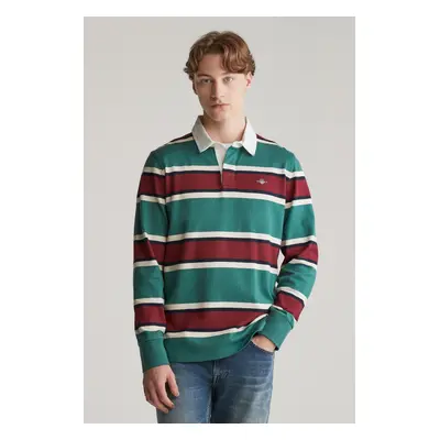 POLOKOŠILE GANT YARN DYED STRIPED HEAVY RUGGER WOODY GREEN