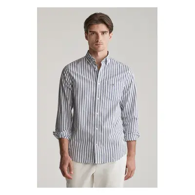 KOŠILE GANT REG CLASSIC POPLIN STRIPE SHIRT WHITE