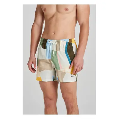 PLAVKY GANT ART PRINT SWIM SHORTS MEDAL YELLOW