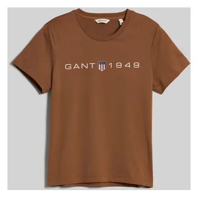 TRIČKO GANT REG PRINTED GRAPHIC T-SHIRT ROASTED WALNUT