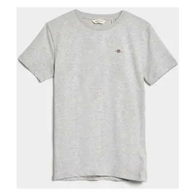 TRIČKO GANT SHIELD SS T-SHIRT LIGHT GREY MELANGE