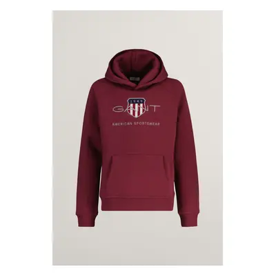 MIKINA GANT ARCHIVE SHIELD HOODIE WINE RED