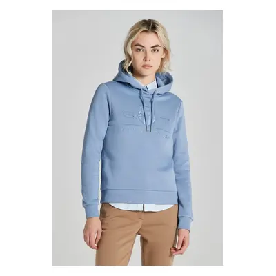 MIKINA GANT REG TONAL SHIELD HOODIE BLUE WATER