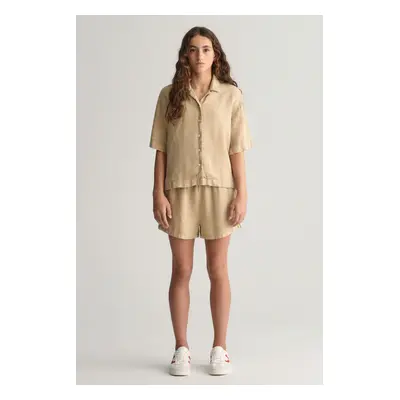 ŠORTKY GANT RELAXED LINEN SHORTS DRY SAND