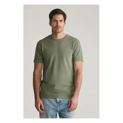 TRIČKO GANT SLIM SUNFADED SS PIQUE TSHIRT KALAMATA GREEN