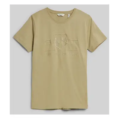 TRIČKO GANT TONAL SHIELD T-SHIRT BEIGE GREEN