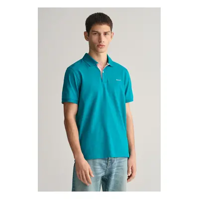 POLOKOŠILE GANT REG CONTRAST PIQUE SS RUGGER DOVE BLUE