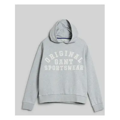 MIKINA GANT ORIGINAL SPORTSWEAR SWEAT HOODIE LIGHT GREY MELANGE