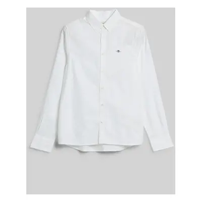 KOŠILE GANT SHIELD OXFORD BD SHIRT WHITE