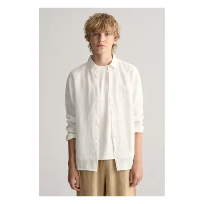 KOŠILE GANT REG. LINEN LS BD SHIRT WHITE