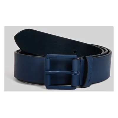 OPASEK GANT TONAL BUCKLE LEATHER BELT DUSTY BLUE SEA