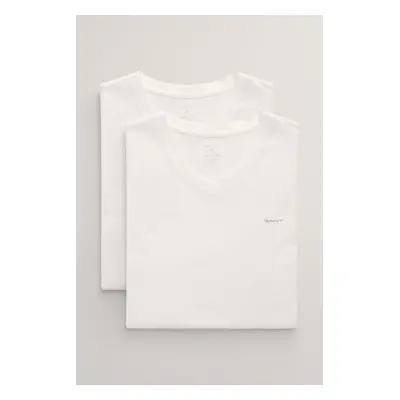 SPODNÍ PRÁDLO GANT V-NECK T-SHIRT 2-PACK WHITE