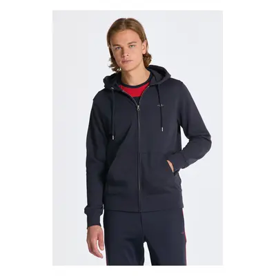 MIKINA GANT REG SHIELD FULL ZIP HOODIE EVENING BLUE