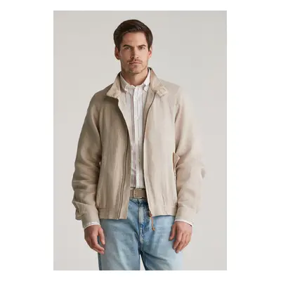 BUNDA GANT LINEN HARRINGTON JACKET DRY SAND