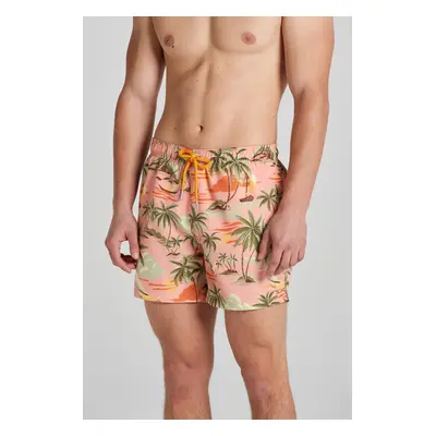 PLAVKY GANT HAWAII PRINT SWIM SHORTS PEACHY PINK