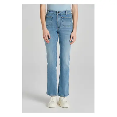 DŽÍNY GANT SLIM FLARE JEANS SEMI LIGHT BLUE WORN IN