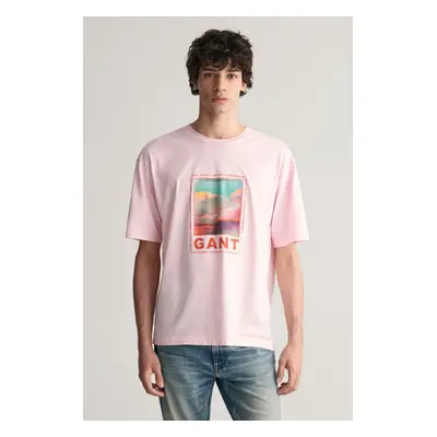 TRIČKO GANT WASHED GRAPHIC SS T-SHIRT CALIFORNIA PINK