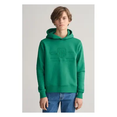 MIKINA GANT TONAL AS HOODIE WILD GREEN