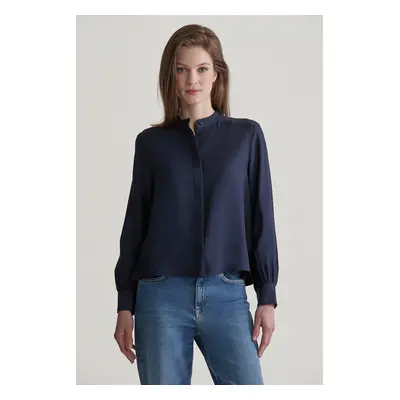 KOŠILE GANT REG TEXTURE BLOUSE EVENING BLUE