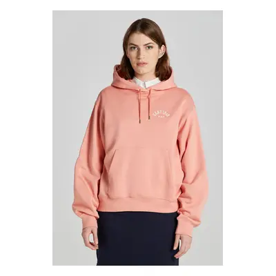 MIKINA GANT ARCH HOODIE PEACHY PINK