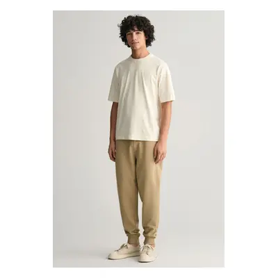 TEPLÁKY GANT LOGO SCRIPT JERSEY PANTS DRIED KHAKI