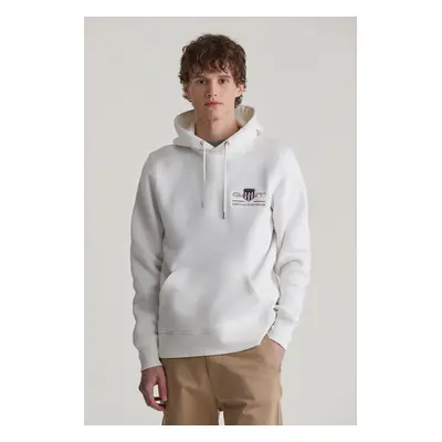 MIKINA GANT REG MEDIUM ARCHIVE SHIELD HOODIE EGGSHELL